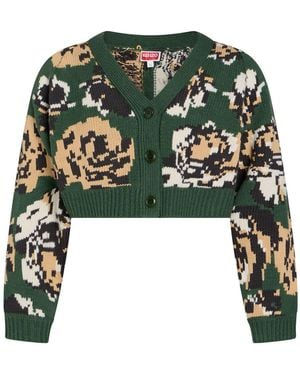 KENZO Strickjacke - Grün