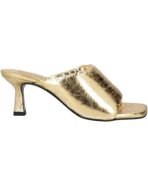Sandro Sandals Leather - Metallic