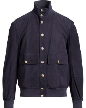 Brunello Cucinelli Jacket Leather - Blue