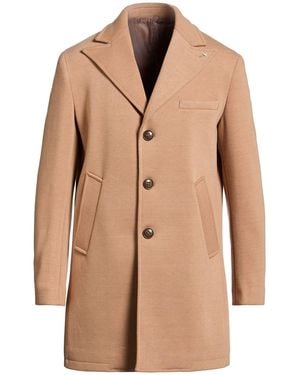 Berna Camel Coat Acetate, Viscose - Natural