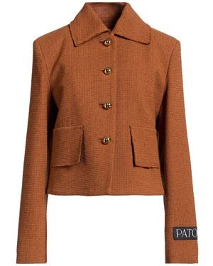 Patou Jacket Virgin Wool, Cotton, Polyamide - Brown