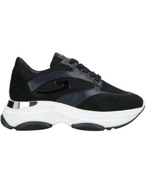 Alberto Guardiani Midnight Sneakers Soft Leather, Textile Fibers - Black