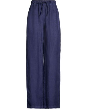 120% Lino Trousers Linen - Blue