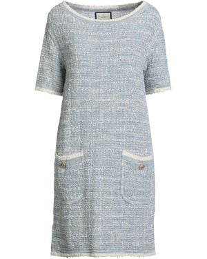 Bruno Manetti Mini Dress Cotton, Linen, Polyester, Polyamide - Grey