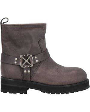 Off-White c/o Virgil Abloh Chocolate Ankle Boots Leather - Brown