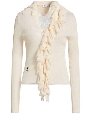 Dior Cream Cardigan Linen, Silk, Cotton - White