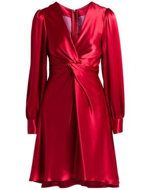 Talbot Runhof Brick Midi Dress Triacetate, Polyester - Red