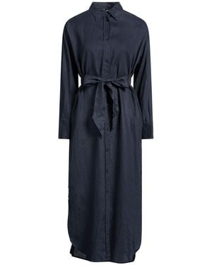 Ottod'Ame Maxi Dress Linen - Blue