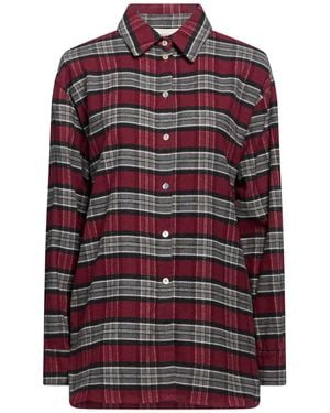 ViCOLO Burgundy Shirt Cotton, Polyester - Red