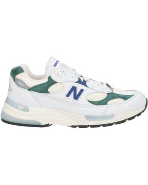 New Balance Cream Sneakers Leather, Textile Fibers - White