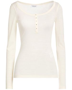 Dondup Cream T-Shirt Wool, Polyamide - White