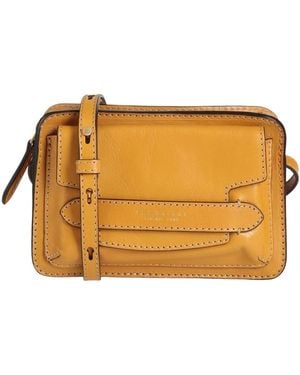 The Bridge Cross-Body Bag Leather - Orange