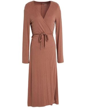 Majestic Filatures Midi Dress Cupro, Elastane - Brown