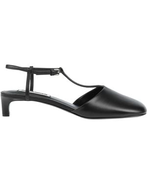 Jil Sander Court Shoes Lambskin - Black