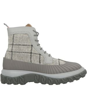 Thom Browne Ankle Boots Leather, Textile Fibres - Grey