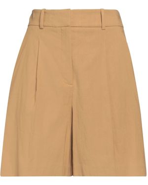 Veronica Beard Camel Shorts & Bermuda Shorts Linen, Viscose, Elastane - Natural