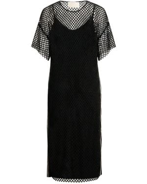 8pm Midi Dress Cotton, Elastane - Black