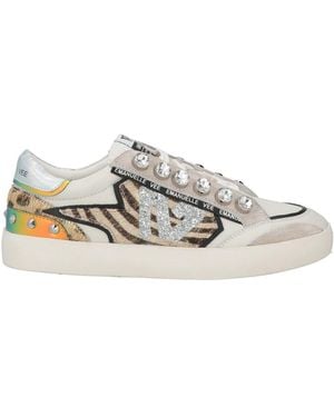 Emanuélle Vee Sneakers Leather, Textile Fibers - White