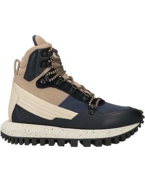 Emporio Armani Ankle Boots Cow Leather, Textile Fibres - Blue