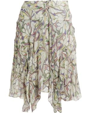 Isabel Marant Ivory Midi Skirt Silk - Gray