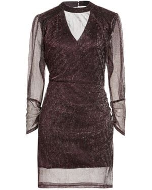 Maison Scotch Burgundy Mini Dress Polyester - Brown