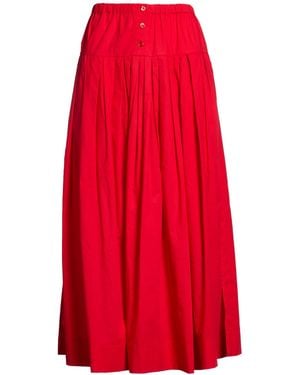 SOLOTRE Midi Skirt Cotton - Red