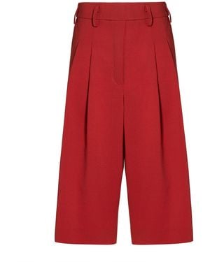 Jucca Rust Pants Polyester, Virgin Wool, Elastane - Red