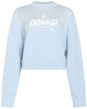 Palm Angels Sky Sweatshirt Cotton - Blue