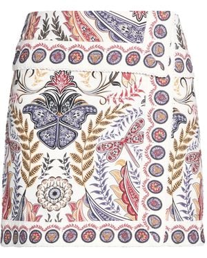 FARM Rio Boho Glam Off- Skirt Mini Skirt Cotton - White