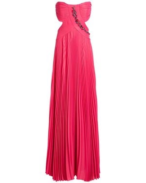 Hanita Fuchsia Maxi Dress Polyester - Pink
