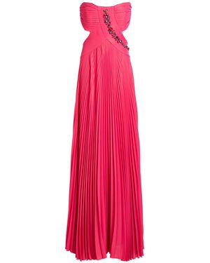 Hanita Fuchsia Maxi Dress Polyester - Pink