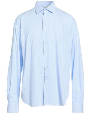 Del Siena Azure Shirt Cotton - Blue