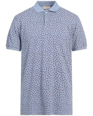 Heritage Slate Polo Shirt Cotton - Blue