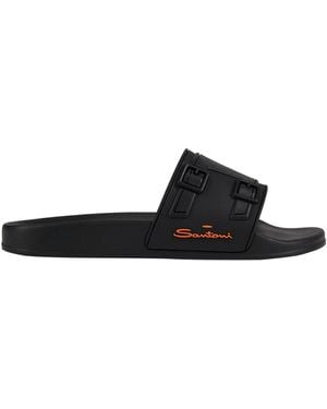 Santoni Sliders - Black