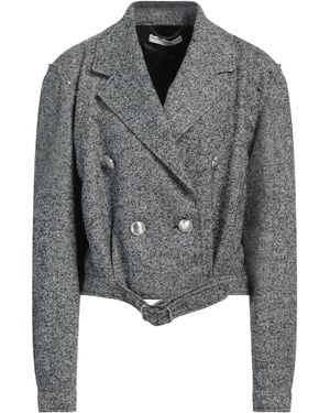Alessandra Rich Coat Wool, Polyamide, Acrylic - Grey