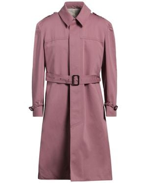 PT Torino Antique Rose Overcoat & Trench Coat Cotton, Linen - Purple