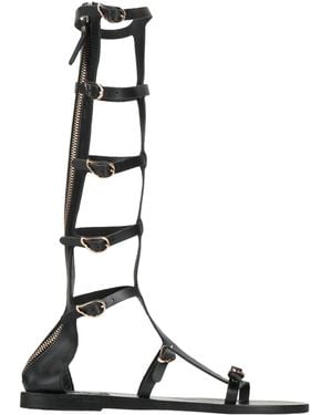 Ancient Greek Sandals Sandals Cowhide - White