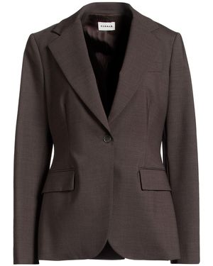 P.A.R.O.S.H. P.A.R.O..H. Charcoal Blazer Virgin Wool, Elastane - Black