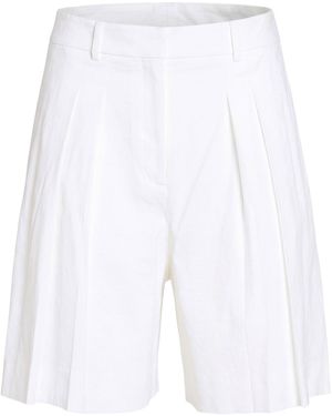 Theory Shorts & Bermuda Shorts Linen, Viscose, Elastane - White