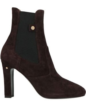Laurence Dacade Dark Ankle Boots Leather, Textile Fibres - Black
