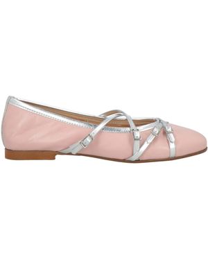 Divine Follie Ballet Flats Leather, Textile Fibres - Pink