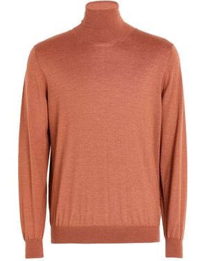 FILIPPO DE LAURENTIIS Turtleneck Cashmere, Silk - Orange