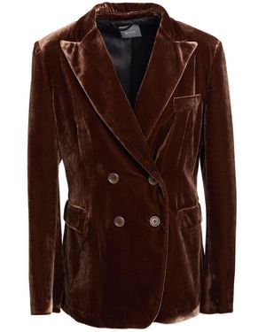 Kiltie Blazer Viscose, Silk - Brown