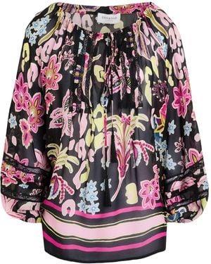 ERMANNO FIRENZE Top Viscose, Polyamide - Pink