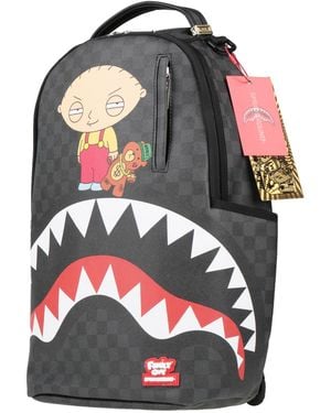 Sprayground Family Guy Stewie Holding Bear Keychain Backpack -- Backpack Pvc - Black