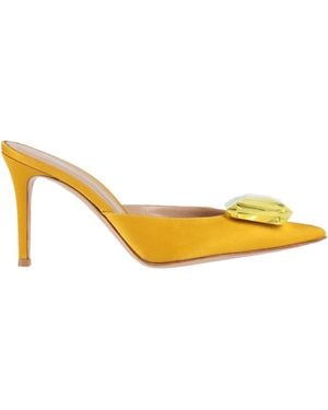 Gianvito Rossi Mules & Clogs Textile Fibres - Metallic