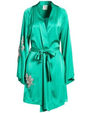 Forte Forte Emerald Overcoat & Trench Coat Silk, Elastane - Blue