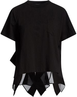 Sacai T-Shirt Cotton, Polyester - Black