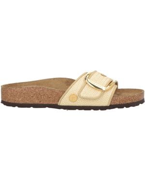 Birkenstock Sand Sandals Natural Raffia - White