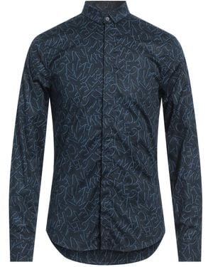 ARMANI EXCHANGE Shirt Cotton, Elastane - Blue